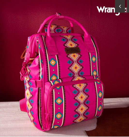 Wrangler Aztec Backpack - Hot Pink