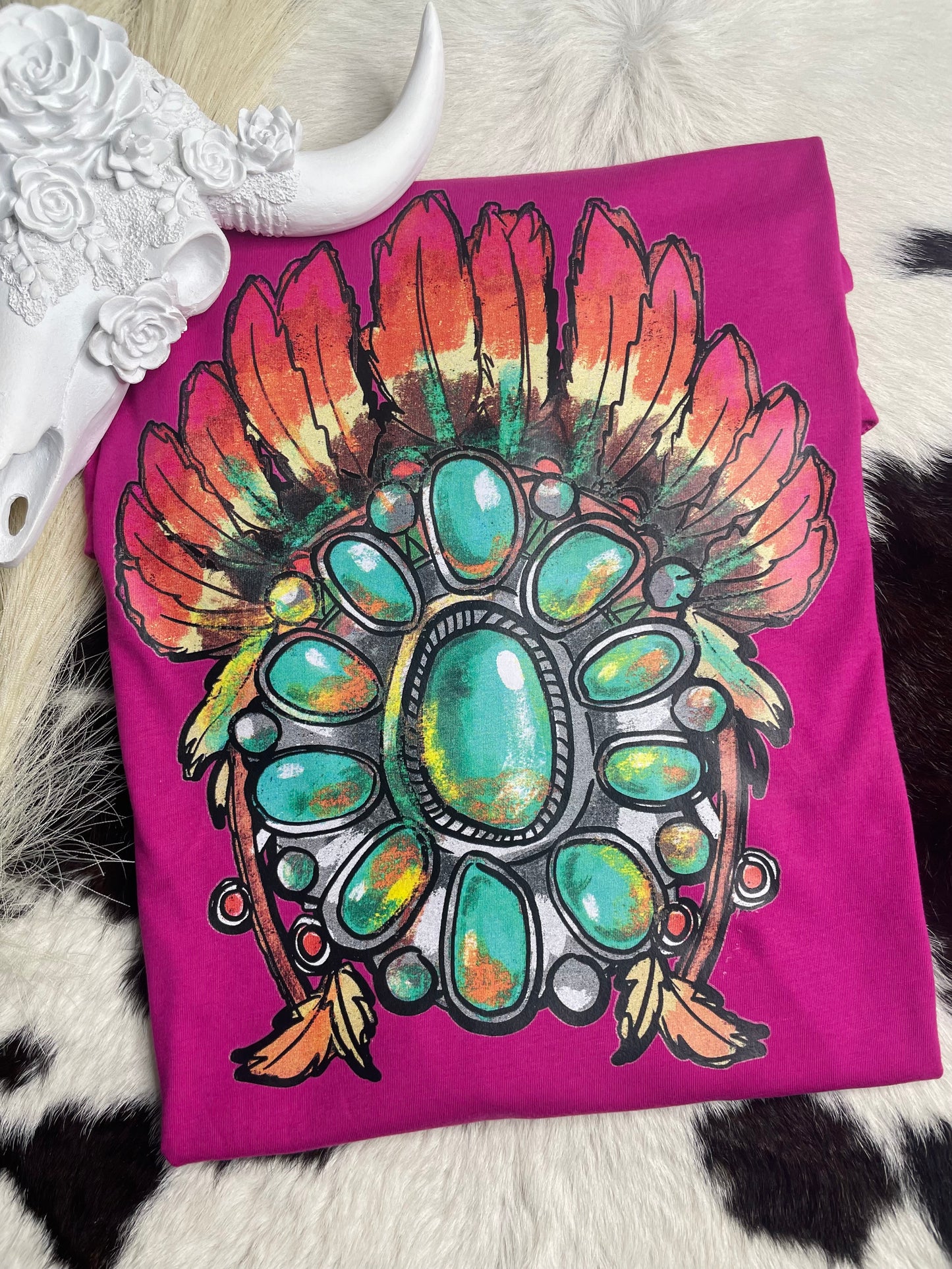 INDIAN HEADDRESS TSHIRT- 125