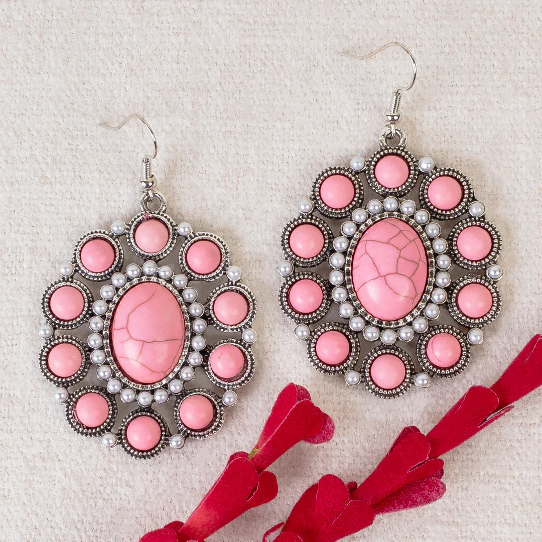 PINK CONCHO EARRINGS