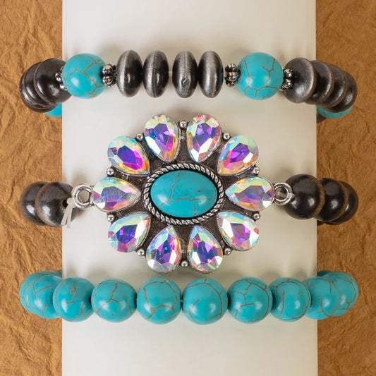 TURQUOISE NAVAJO PEARL BRACELET