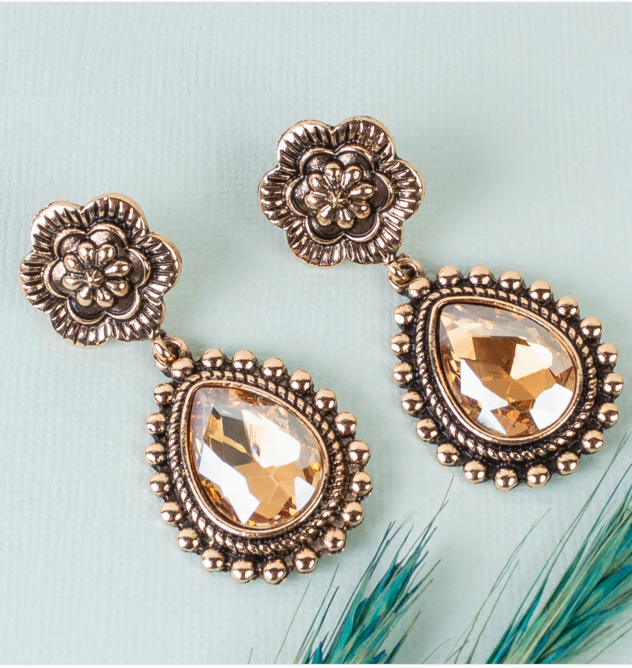 CRYSTAL BLOSSOM EARRINGS