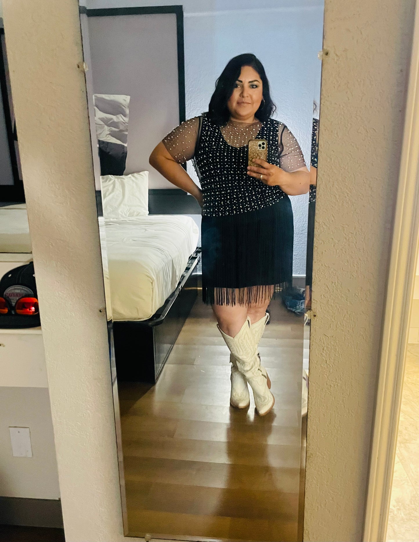MIDNIGHT FRINGE SKIRT