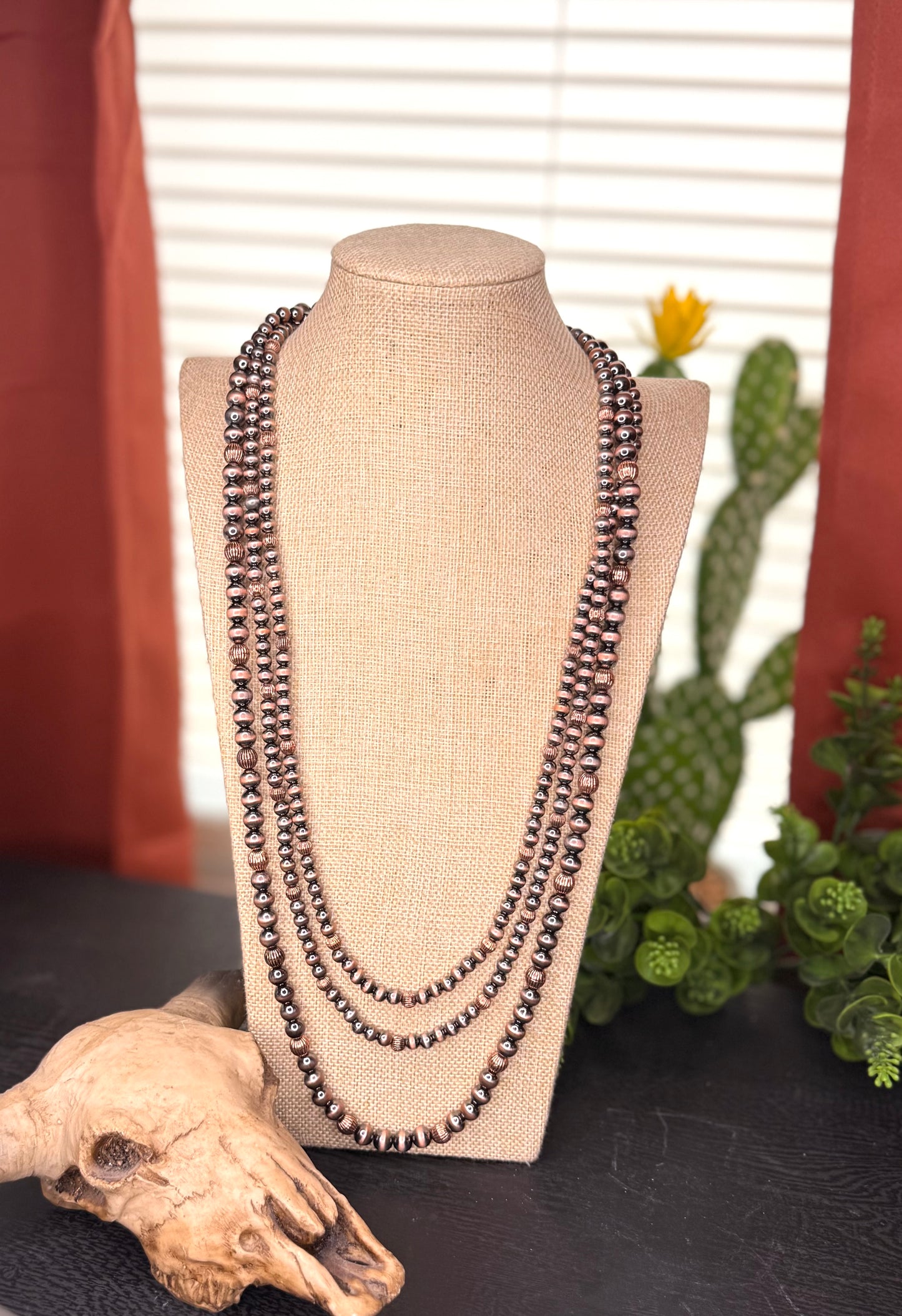 NOTHING BUT NAVAJO PEARL NECKLACE- copper