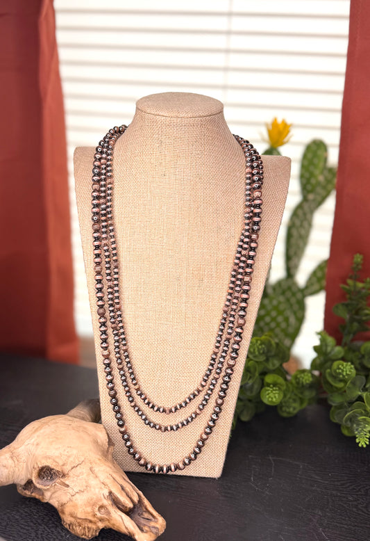 NOTHING BUT NAVAJO PEARL NECKLACE- copper