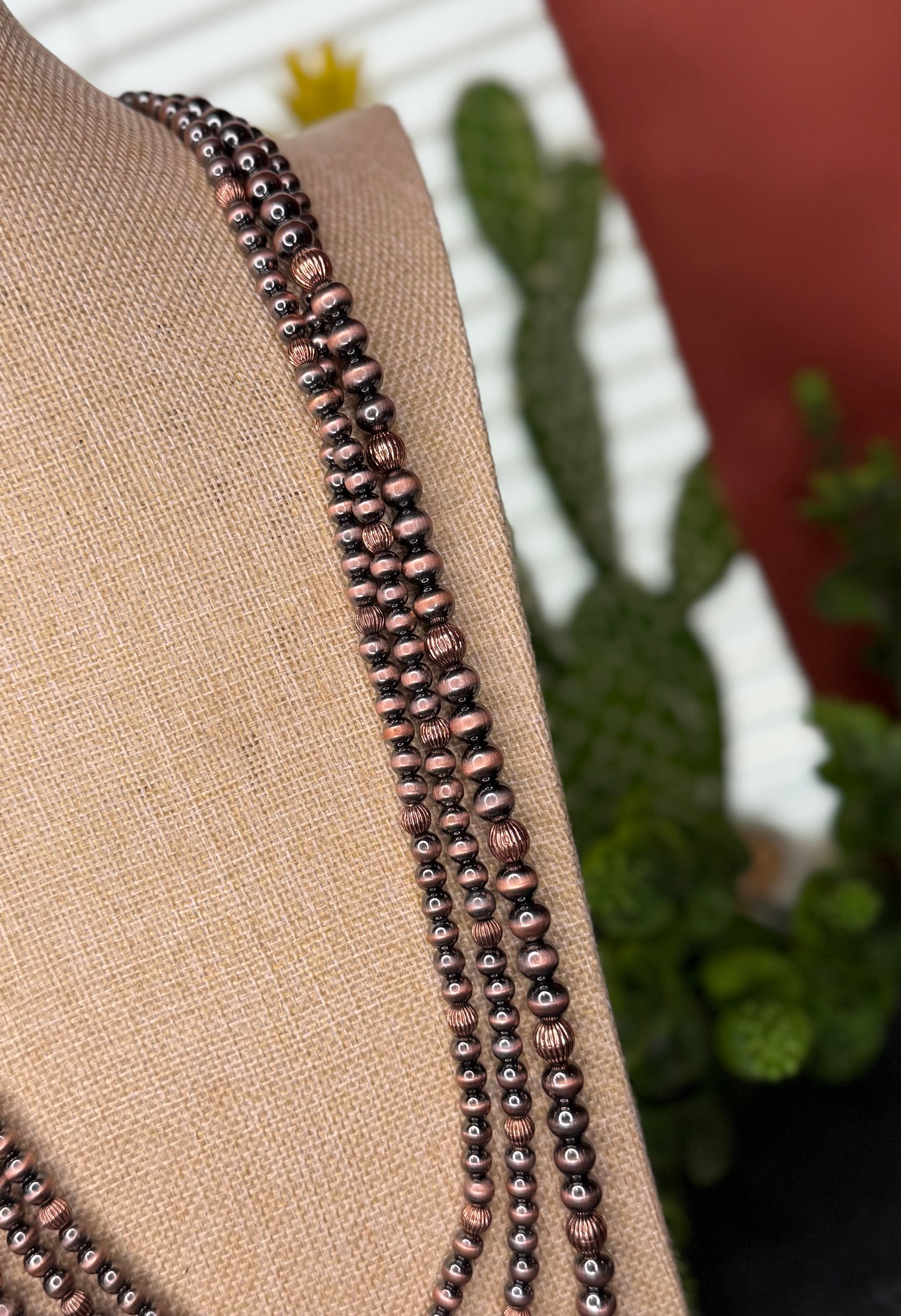 NOTHING BUT NAVAJO PEARL NECKLACE- copper