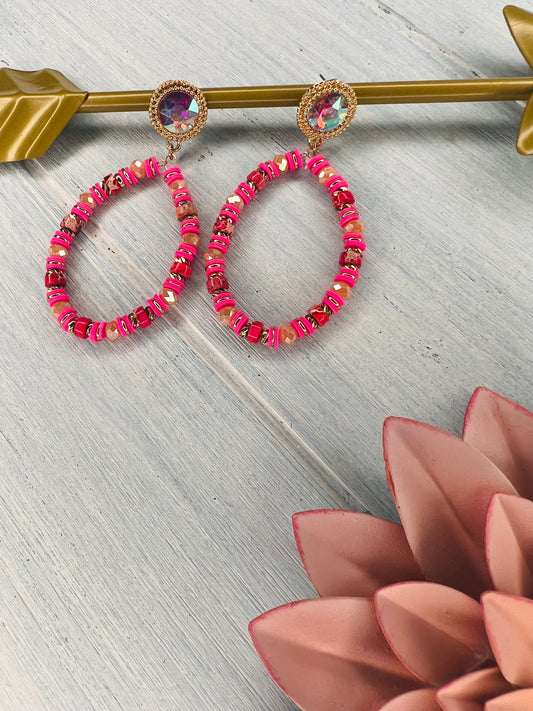 LILIANA EARRINGS- BARBIE PINK