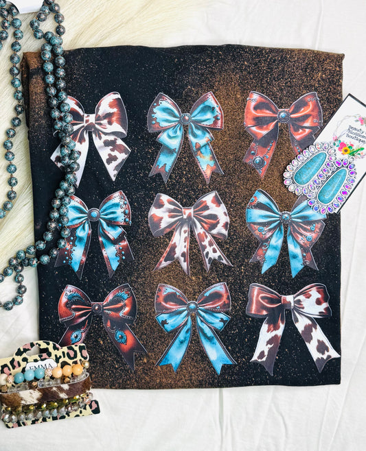 COWHIDE BOWS TEE  - 284