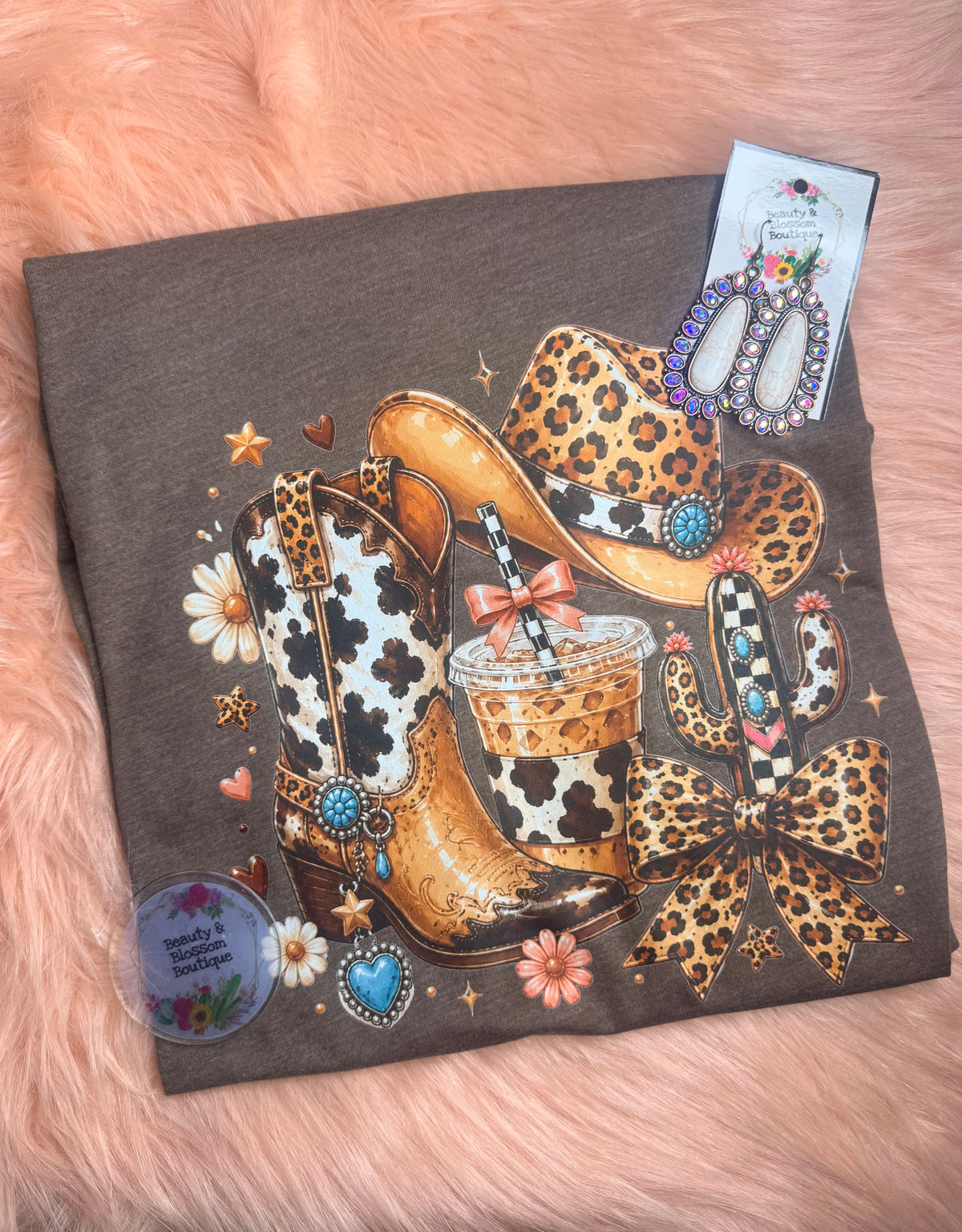 Cowgirl Essentials Graphic Tee - Design 163