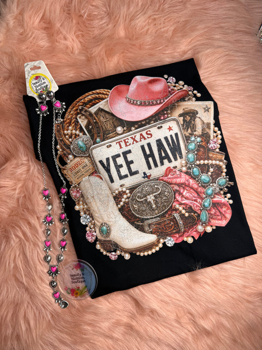 Texas Glam Yeehaw Graphic Tee - Design 44