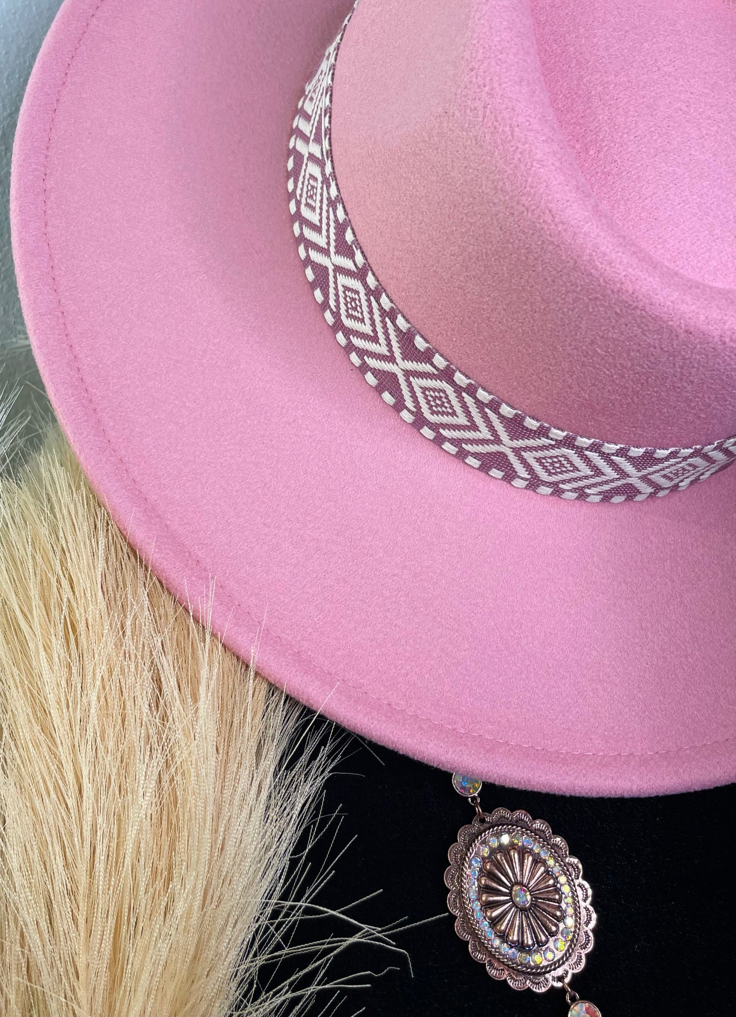 THE BOHO FEDORA HAT- PINK