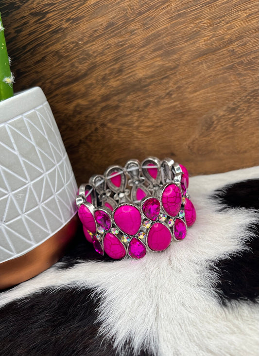 ROCK ALL NIGHT FUCHSIA BRACELET