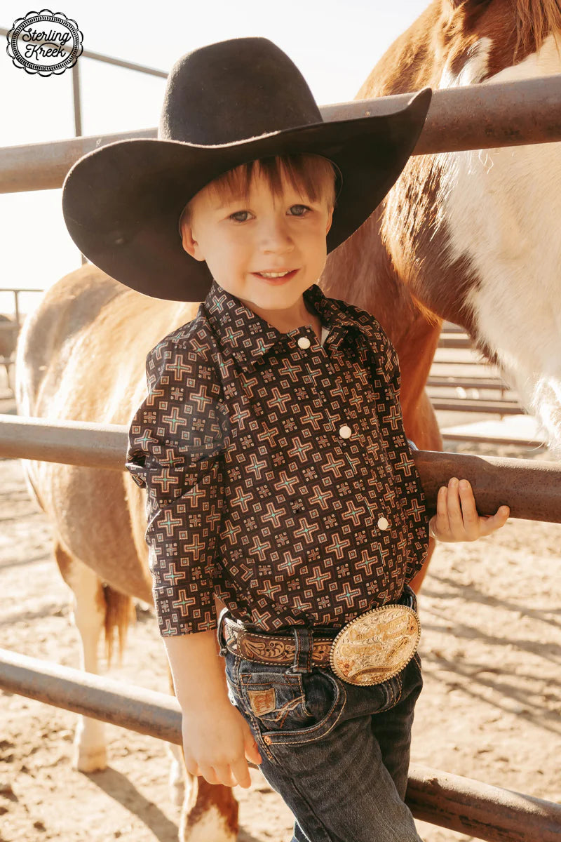 MINI RED CLOUD BUTTON UP