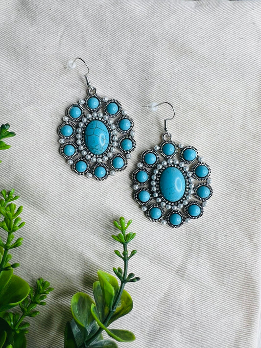 PEARLS & TURQUOISE EARRINGS