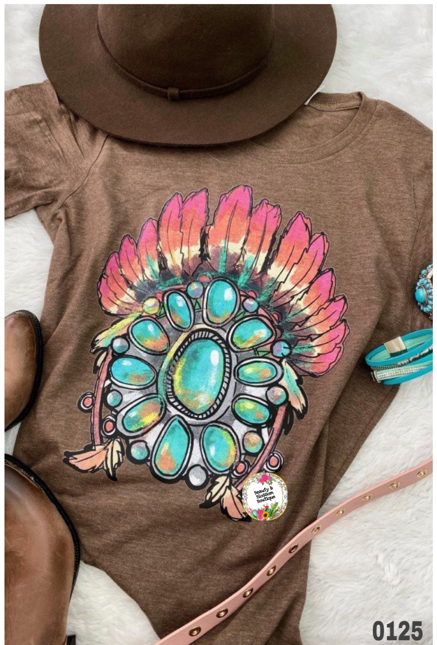 INDIAN HEADDRESS TSHIRT- 125