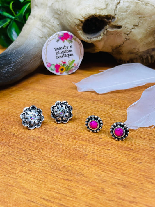 SASSY GIRL SET EARRINGS- FLOWER