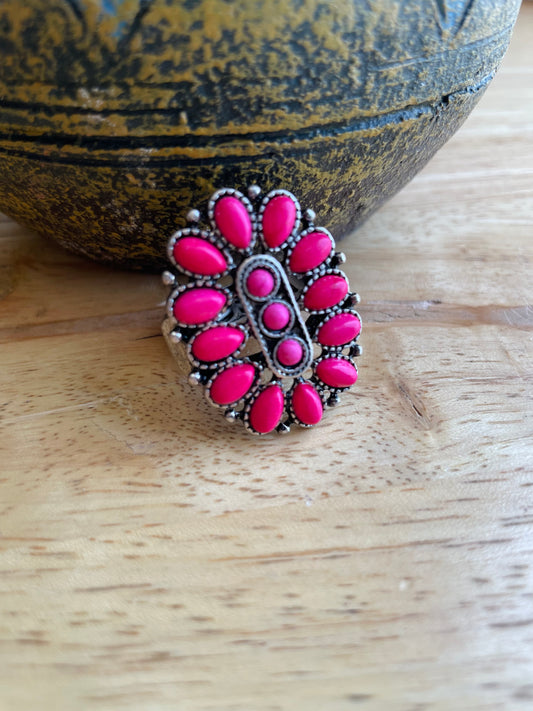 Pink Marble Ring