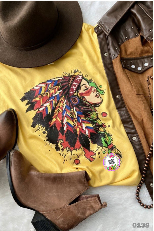 SLEEPING INDIAN TSHIRT- 138