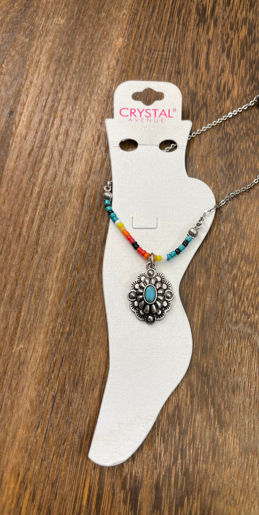 Beaded Concho Anklet