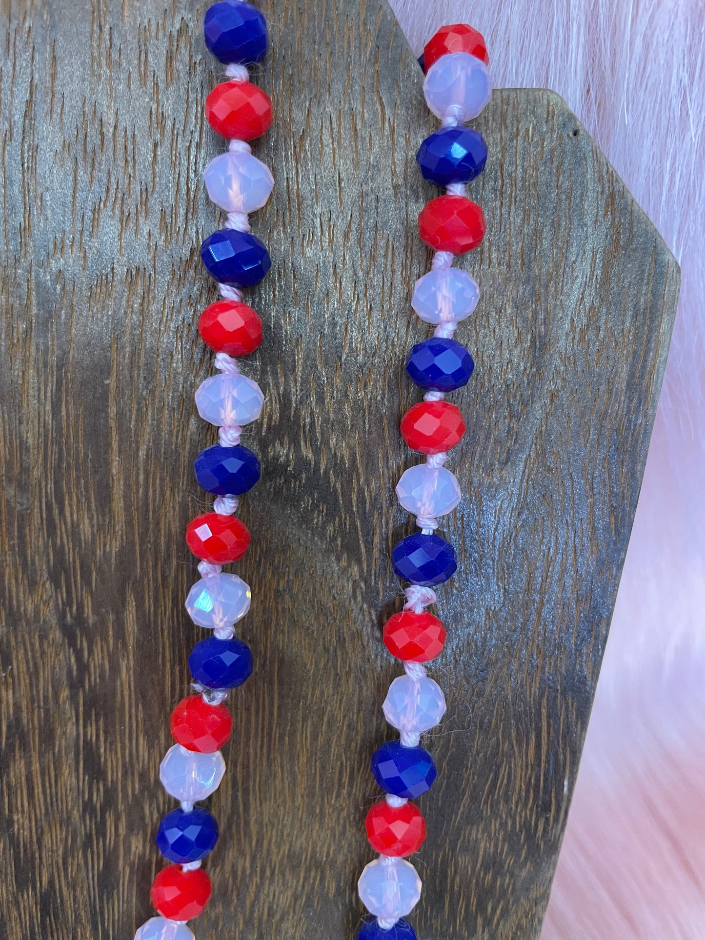 4th Of July Beaded Necklace