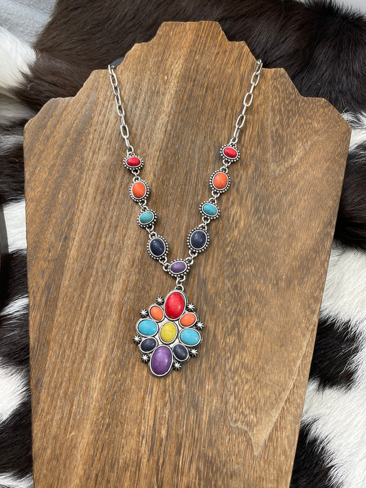 Multicolored Marble Necklace