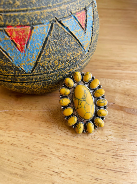 Yellow Marble Ring