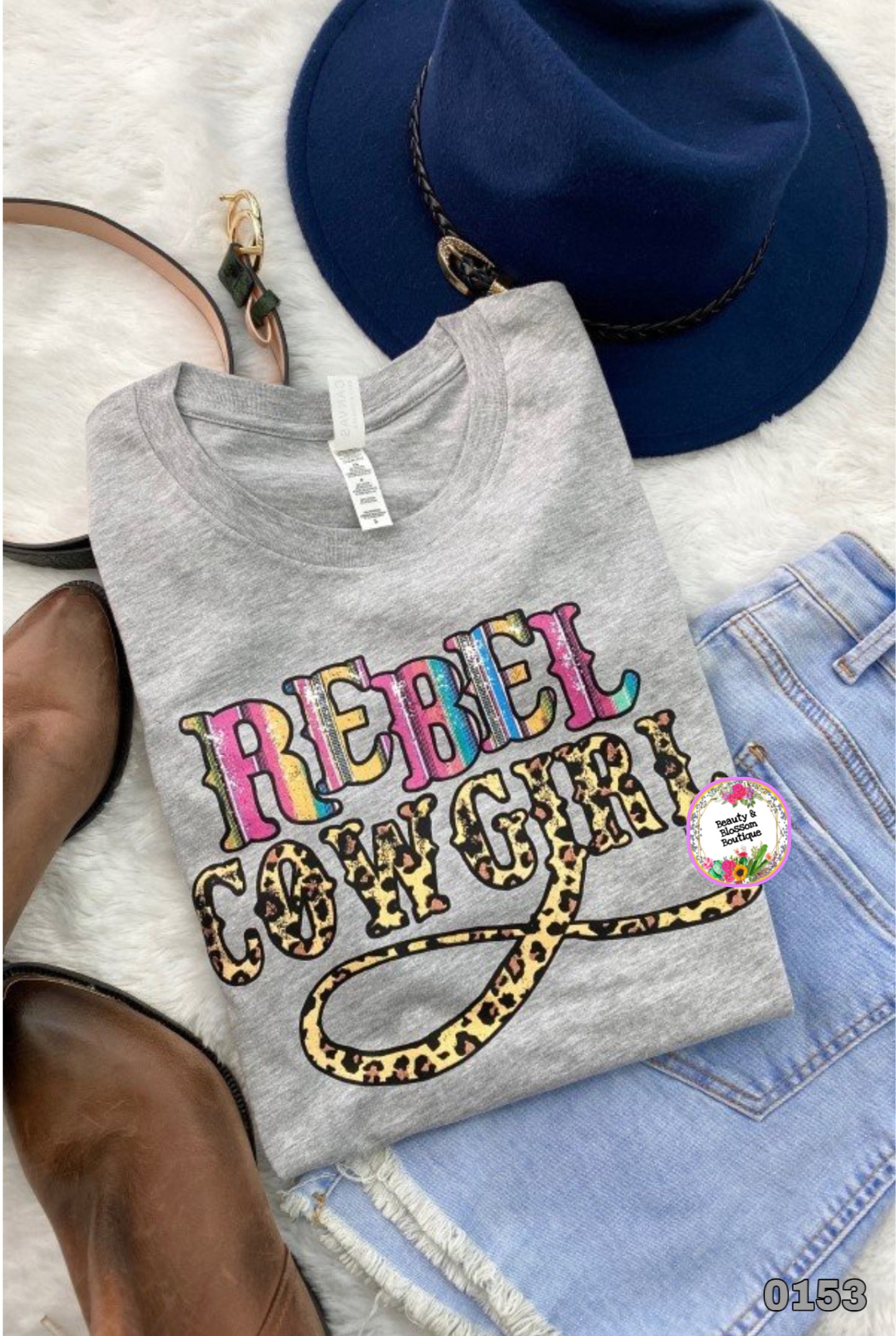 REBEL COWGIRL TSHIRT - 153