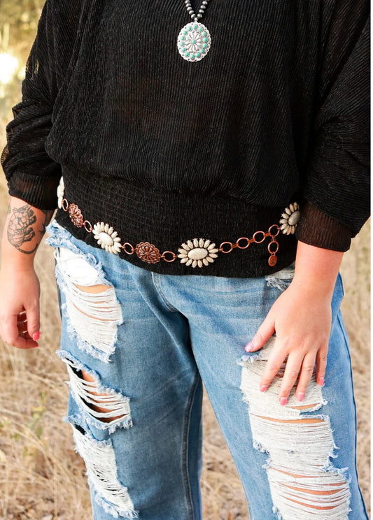 COMANCHE CONCHO BELT - PLUS SIZE