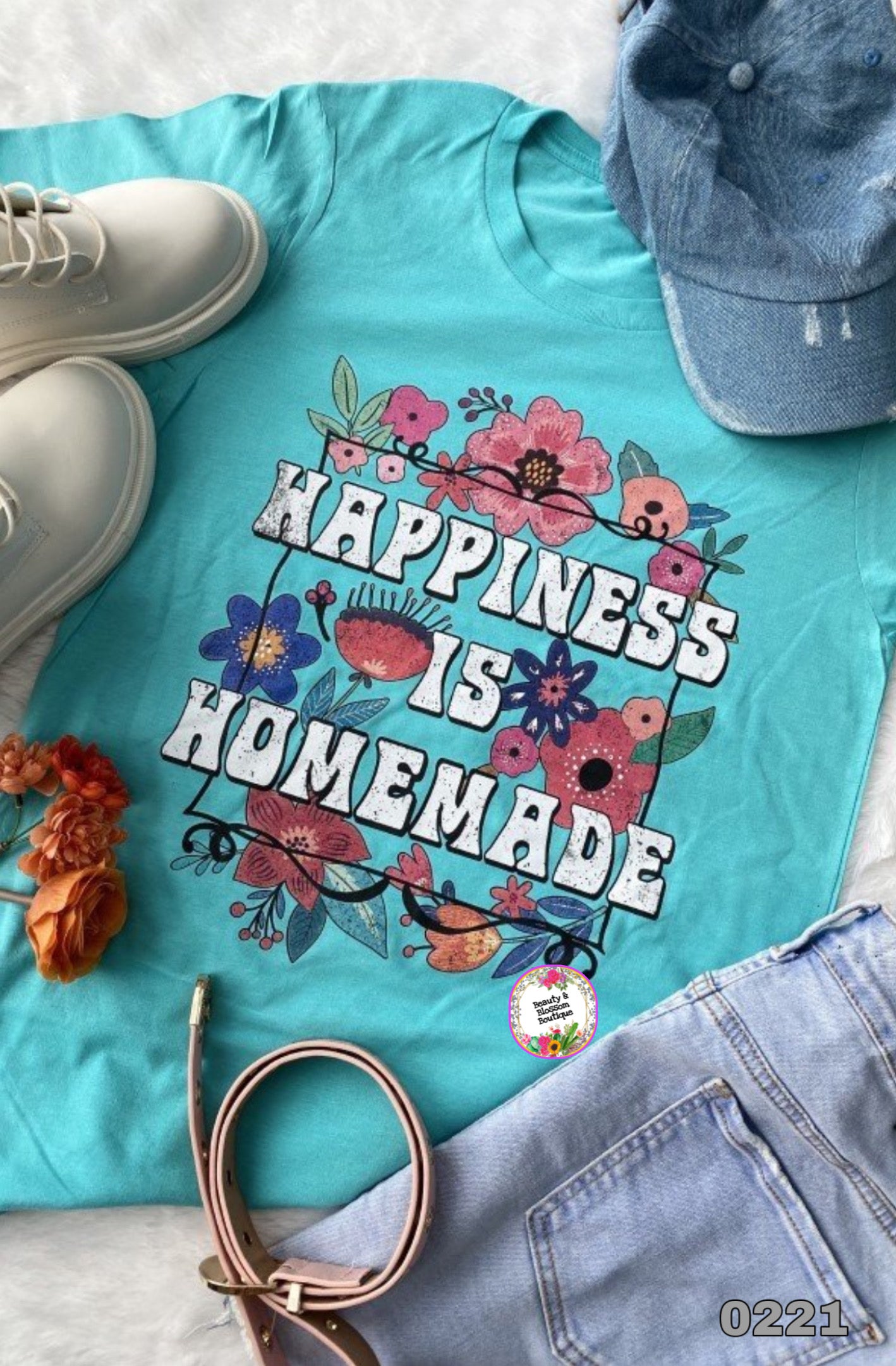 HAPPINESS IS HOMEMADE TEE - 221