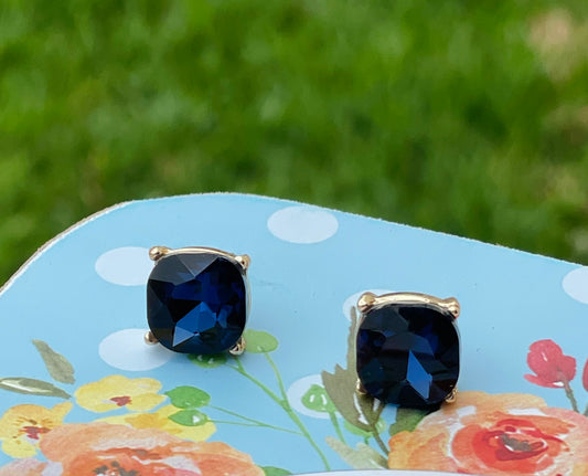 Navy Blue Small Studs Earring