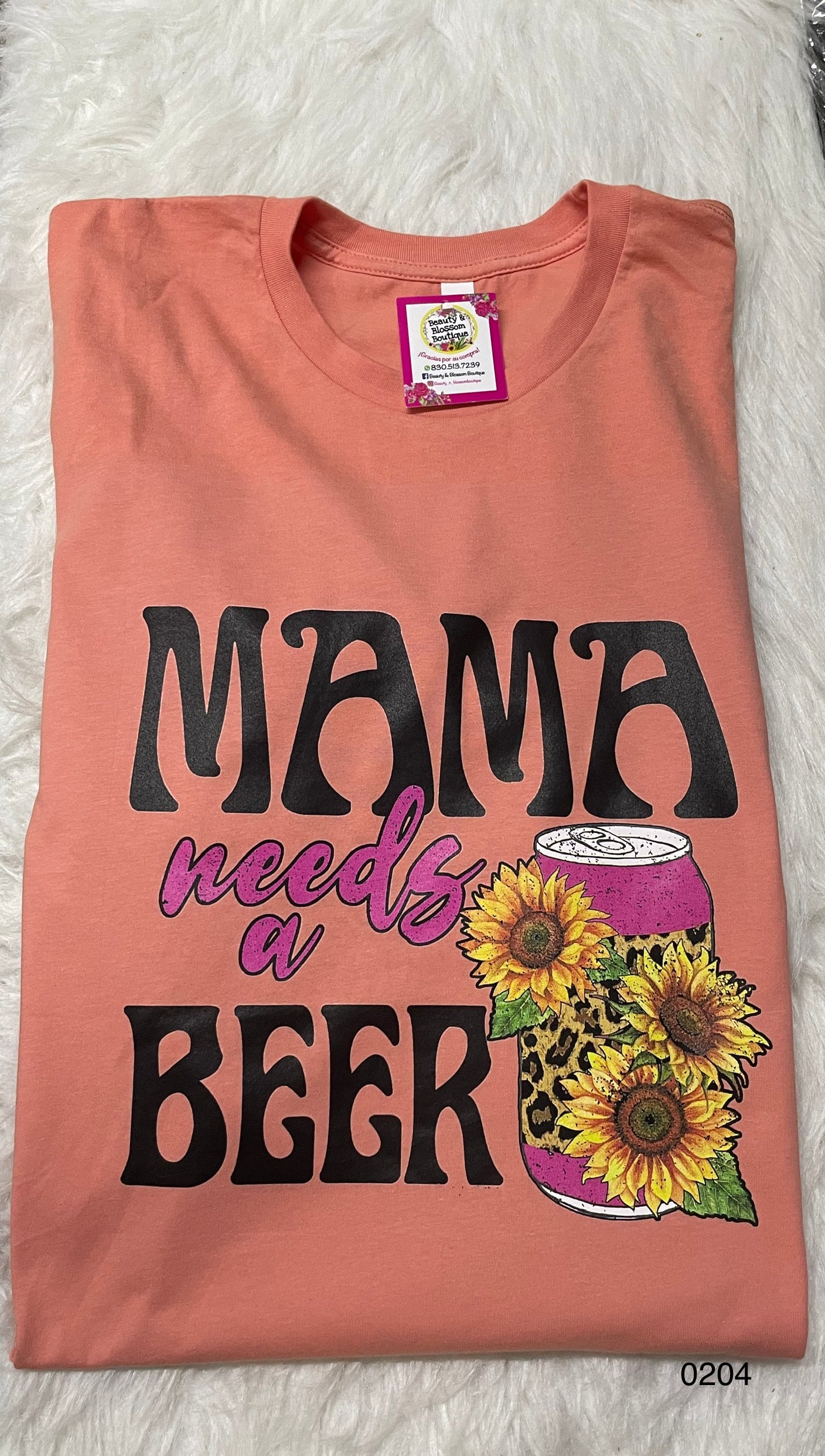 MAMA NEEDS A BEER TSHIRT- 204