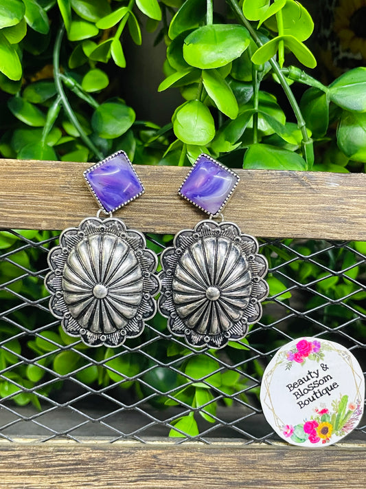 TESS PURPLE EARRINGS