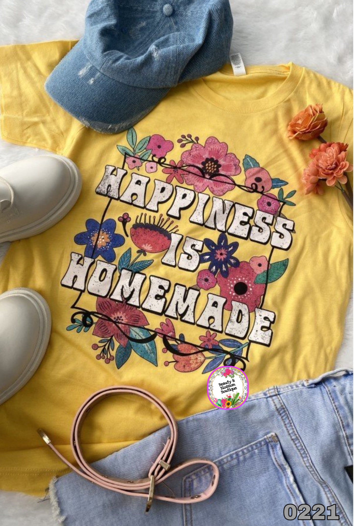 HAPPINESS IS HOMEMADE TEE - 221