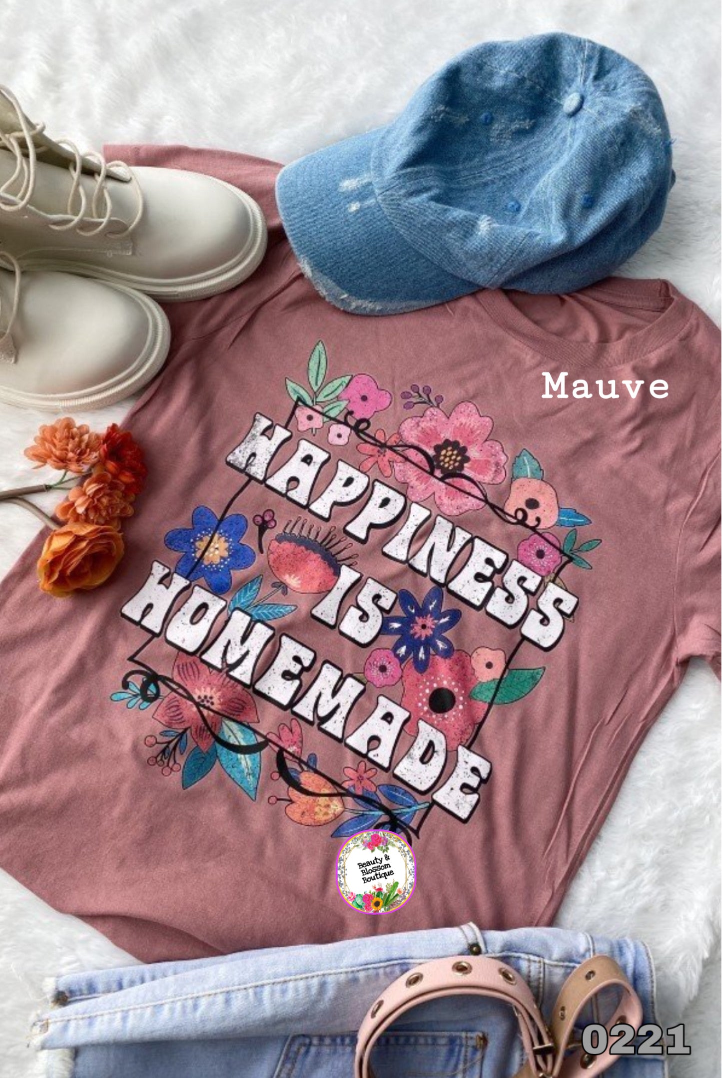 HAPPINESS IS HOMEMADE TEE - 221