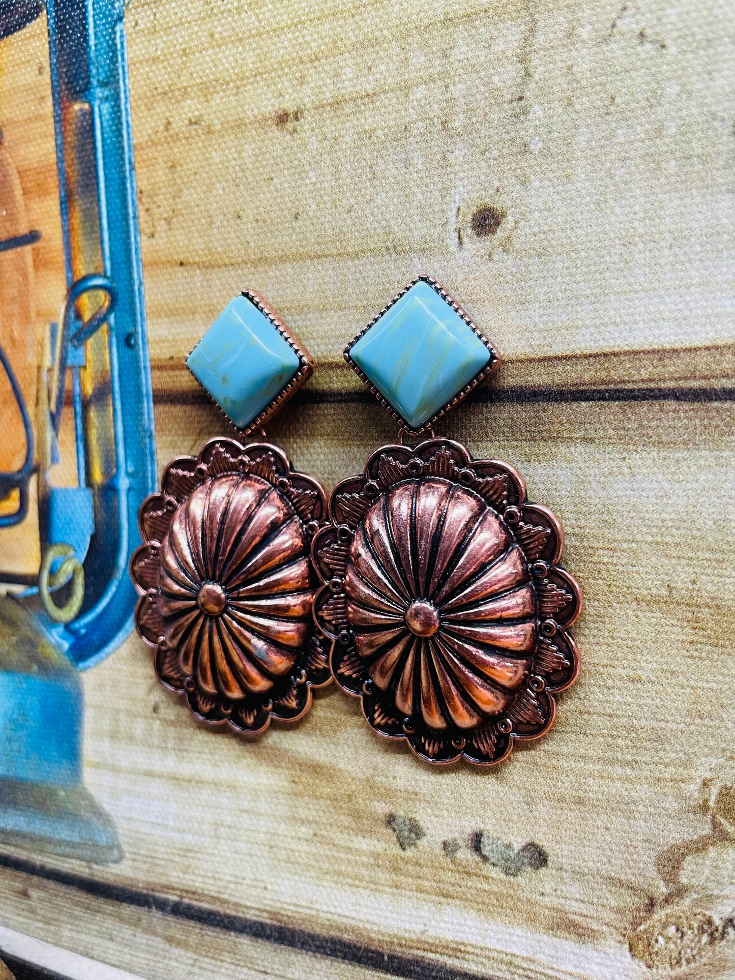 TRIBAL TURQUOISE EARRINGS