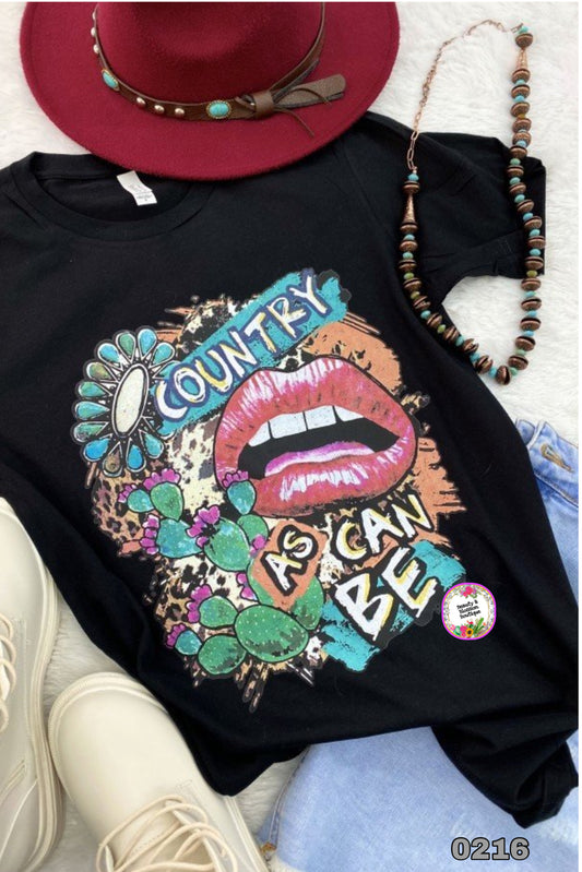 COUNTRY AS CAN BE TSHIRT- 216