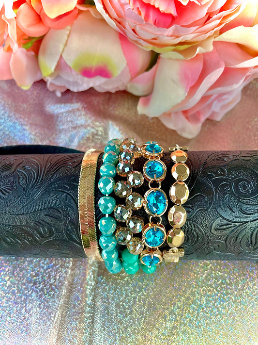 MIDNIGHT TURQUOISE BRACELET SET