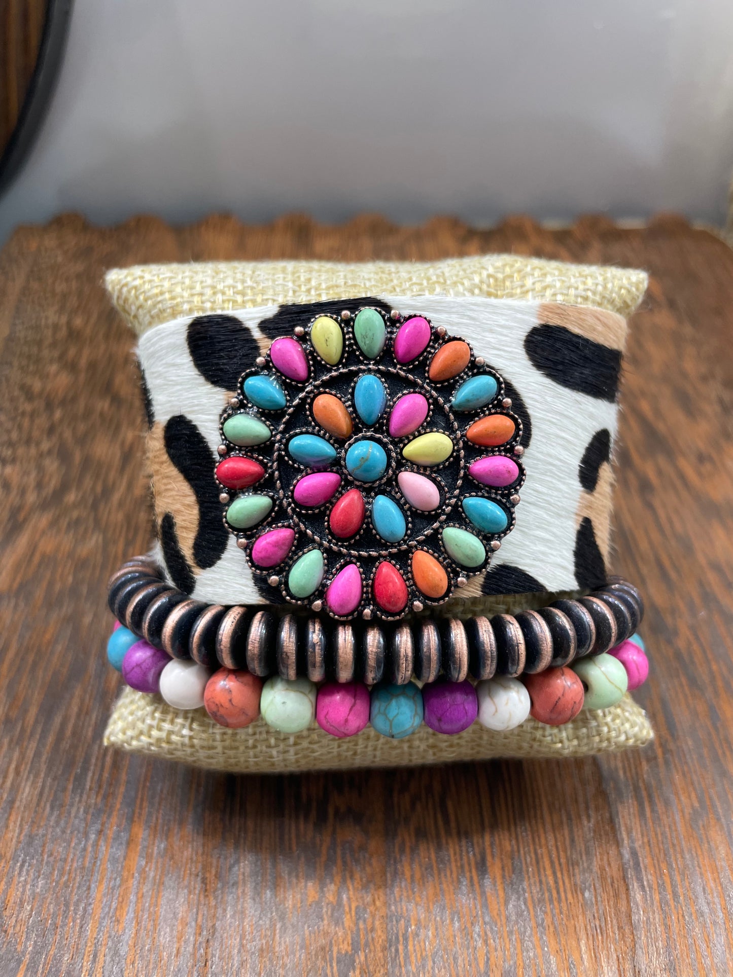 Colorful Concho W/ Leopard Bracelet