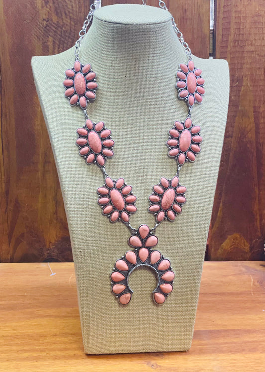 Coral Concho Necklace Set