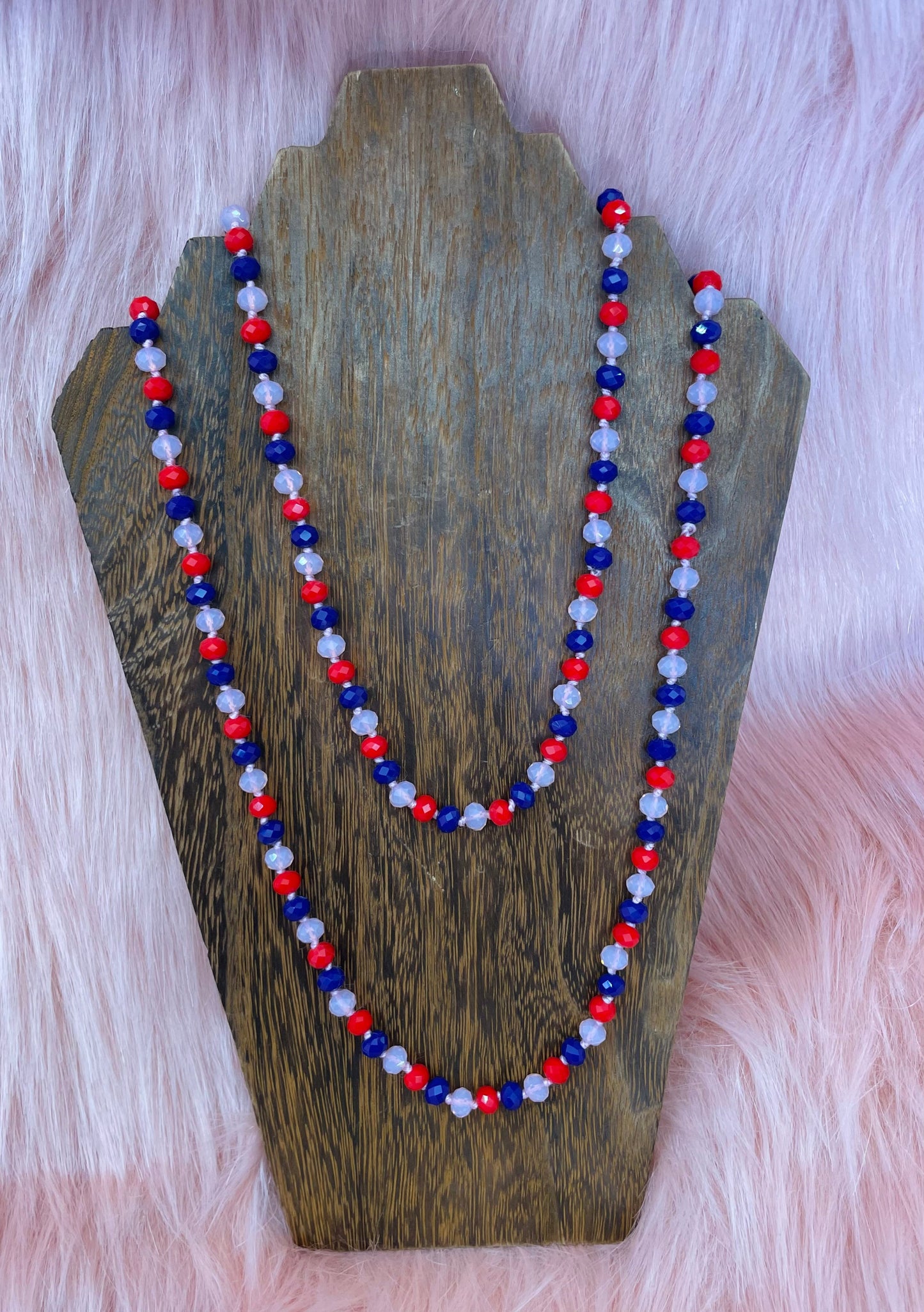 4th Of July Beaded Necklace