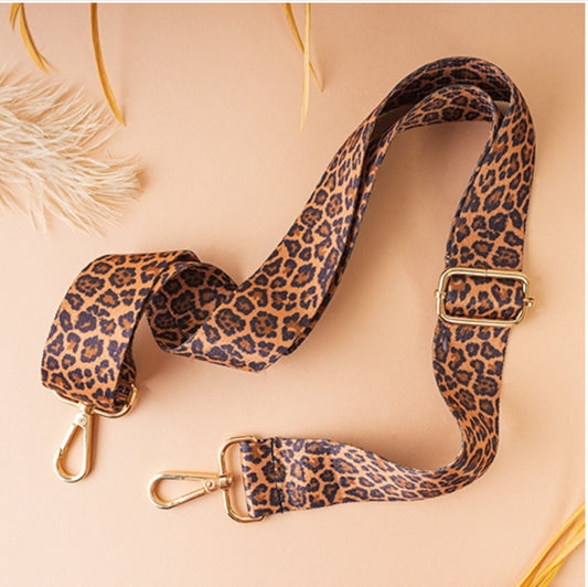 Animal Print Bag Strap- Leopard