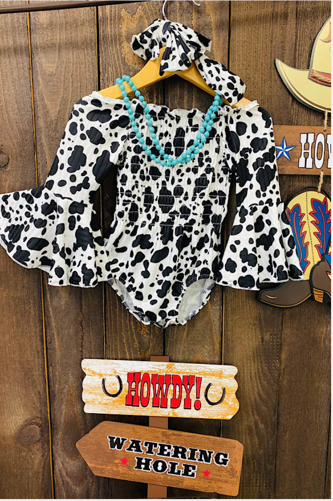 RIVER CITY COWPRINT ONESIE