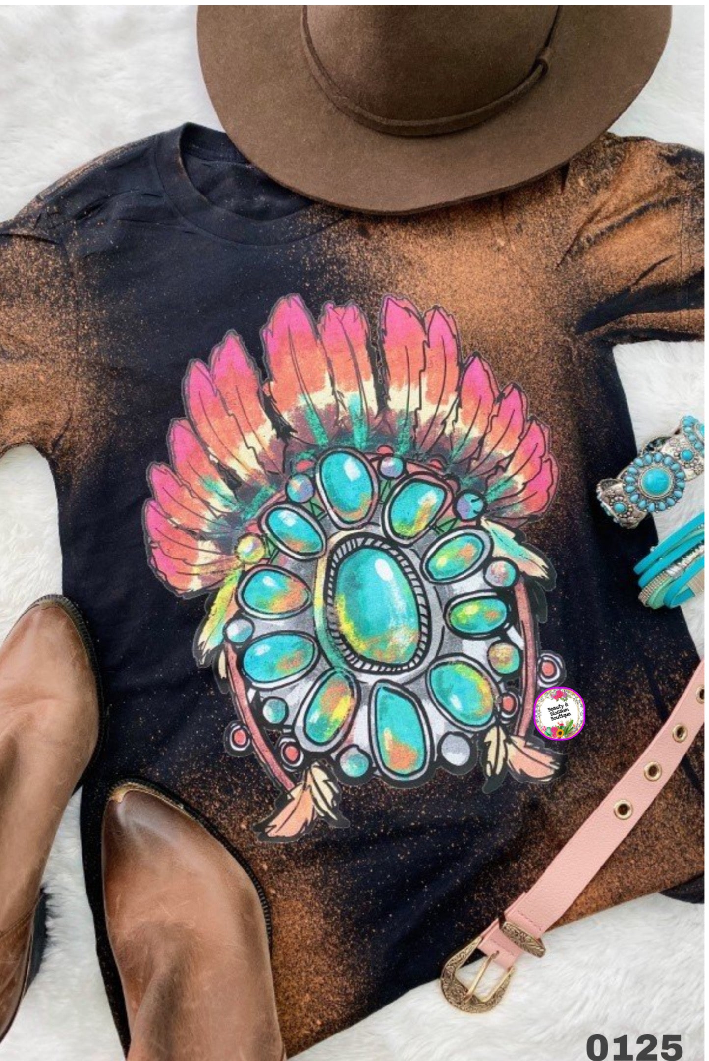 INDIAN HEADDRESS TSHIRT- 125